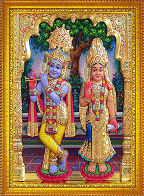 Diha Creation Radha krishna ji Religious Frame