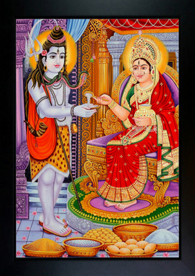CrowdHall Annapurna Devi Photo Frame (10x13.5IN) Religious Frame