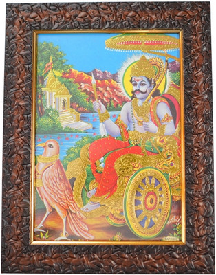 Dharmikk Shri Shani Dev Wooden Photo Frame | God Religious Framed Religious Frame