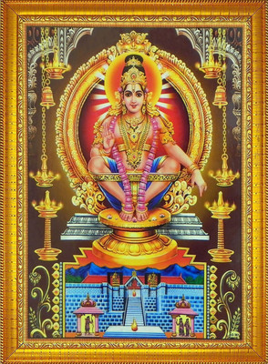 Stuthi Arts Lord Ayyappa swamy photo frame Religious Frame