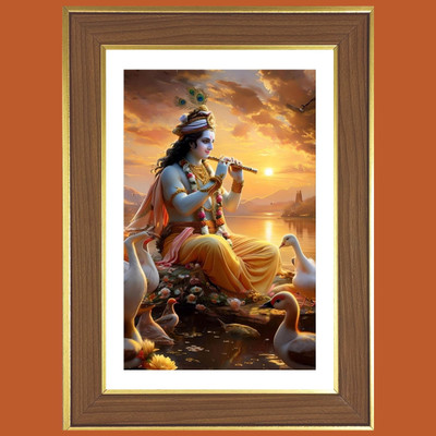 HitechMart Lord Shri Krishna Photo Frame 14x18 Inches Religious Frame