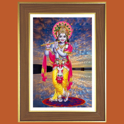 HitechMart Muralidhara Krishna Photo Frame 14x18 Inches Religious Frame