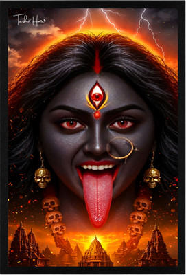 Tashvi Home Maa Kali Photo Frame Religious Frame