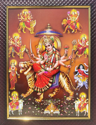 SAI BALAJI ACRALICS Durga Maa Religious Frame