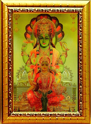 pcorporation Divine Blessing: Laxmi Narayan Waterproof Photo Religious Frame