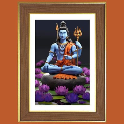 HitechMart Mahadev Shankara Photo Frame 16x20 Inches Religious Frame