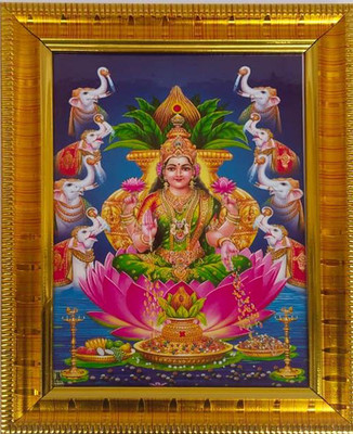 Raghawan Maha Lakshmi Devi | Gaja Lakshmi | Size (6 x 8 inch) Religious Frame