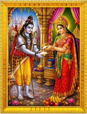 DivaFrames Annapurna Mata Photo Frame 6x8 Inch Hindu God Wall Decor Religious Frame