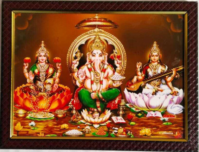 TPT Lakshmi Ganesh Saraswathi | 10x13 Inch Religious Frame