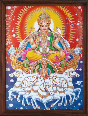 VJ ENTERPRISES Surya Dev religious frame Religious Frame