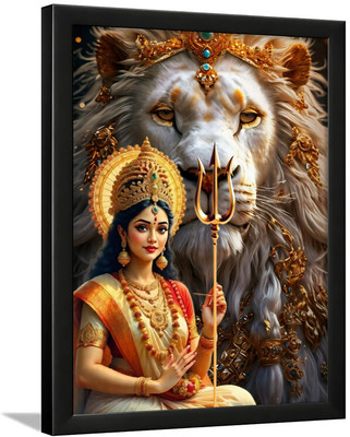 Designhunar Durga Mata Religious Frame