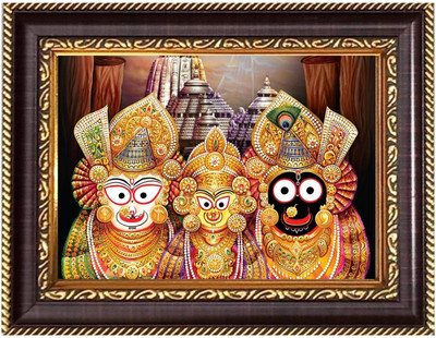 HitechMart Sri Maa LakshmiPhotoframe 14.7x16.7 inches - Religious Desk And Wall Art Religious Frame
