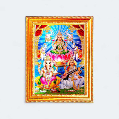 SUNINOW laxmi ganesh saraswati Religious Frame