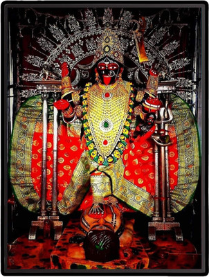 HitechMart Dakshineswar Kali Laminated Photo Religious Frame