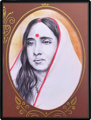 HitechMart Ma Sarada Laminated Photo Religious Frame