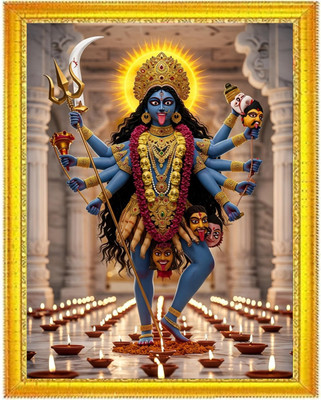 HSB INFRA Kali Mata Wall Photo Frame for Home Size 12x18 Religious Frame