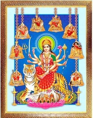 SUNINOW 5D Durga maa photo frame ( 12 x 16 inch ) Religious Frame