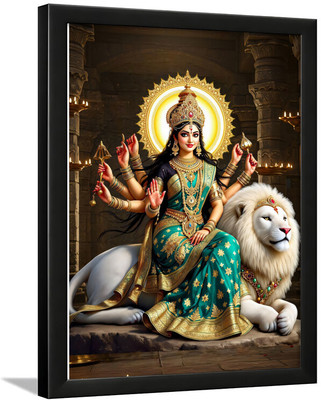 Designhunar Durga Mata Religious Frame