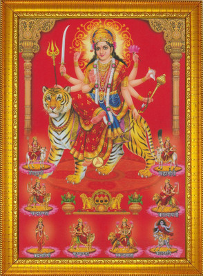FRIZZY ARTS Goddess Durga Maa Religious Frame
