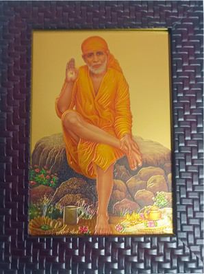 VGS MARKETINGS Om Shirdi Sai Baba Sai nath Ram Religious Frame