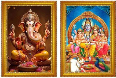 VJ ENTERPRISES SHIVA GANESH Religious Frame