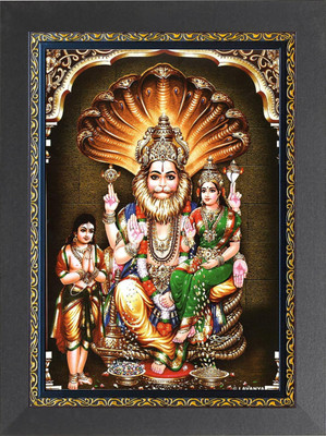 Nuoshopping NUOSHOPPING LORD NARSIMHA/LAXMI NARSIMHA SWAMY/NARASIMHAR NARSINGH DEV Religious Frame