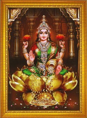 FRIZZY ARTS Laxmi ji Religious Frame