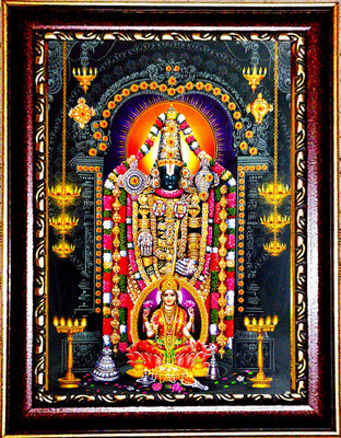 SUNINOW Tirupati Balaji with laxmi ji photo frame Religious Frame