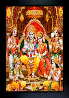 RV SALES Ram Darbar Photo Frame | Ram Sita Photo Frame Religious Frame