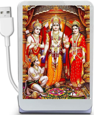 VGS MARKETINGS Jai Sri Ram Sita Parivar Ram darbar with Hanuman Car dashboard led Photo Religious Frame