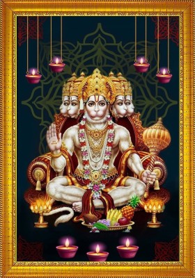 jog craft panchmukhi balaji photo, panchmukhi hanuman photo frame Religious Frame