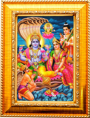 Nuoshopping Laxmi Mata For Diwali Pooja, Dhanteras, MAA LAXMI, DHAN LAXMI,,LAXMI A4 Religious Frame