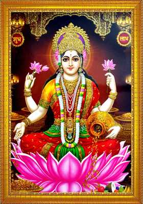 jog craft laxmi ji photo, laxmi ji panna, diwali poojan photo Religious Frame