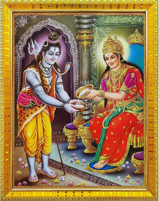 SL GIFTS ANNPURNA DEVI PHOTO FRAME A4 9*12SIZE WOOD WALL PHOTO FRAME Religious Frame