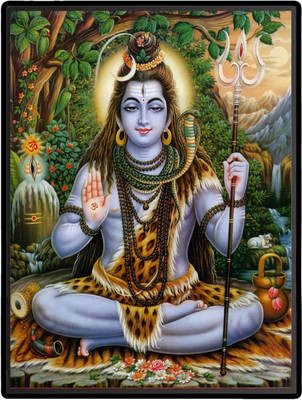 HitechMart Shiva Laminated Photo Religious Frame