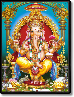 HitechMart Ganesh Laminated Photo Religious Frame