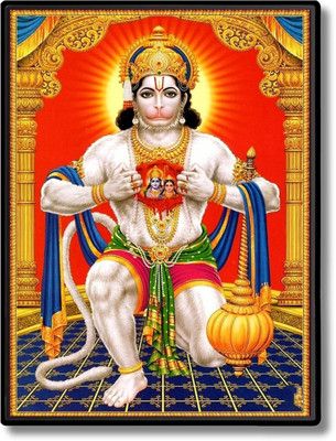 HitechMart Hanuman Laminated Photo Religious Frame