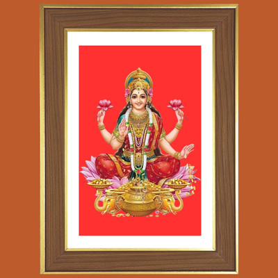 HitechMart Goddess Lakshmi Photo Frame 10x14 Inches Religious Frame
