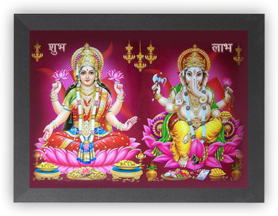 US COLLECTION Diwali Laxmi MATA Ganesh ji Subh Labh Photo Frame Religious Frame Religious Frame