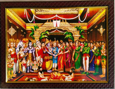 Raghawan Srinivasa Kalyanam | Tirupati Balaji | Venkateswara swamy | Govinda |10x13 Inch Religious Frame