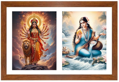 HitechMart Maa durga and ganga Photo Frame Religious Frame