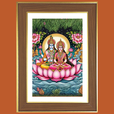 HitechMart Lakshmi Narayana Photo Frame 12x16 Inches Religious Frame