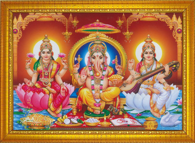 FRIZZY ARTS Laxmi ji Religious Frame