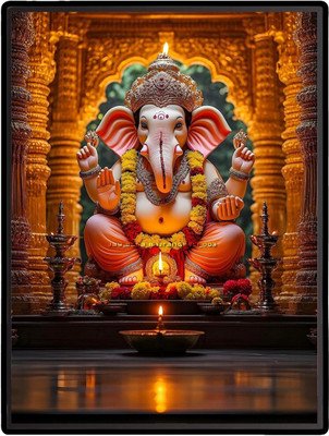 HitechMart Ganesh Laminated Photo Religious Frame