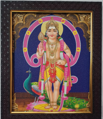 VGS MARKETINGS Lakshmi Ganesha Saraswati Religious Frame