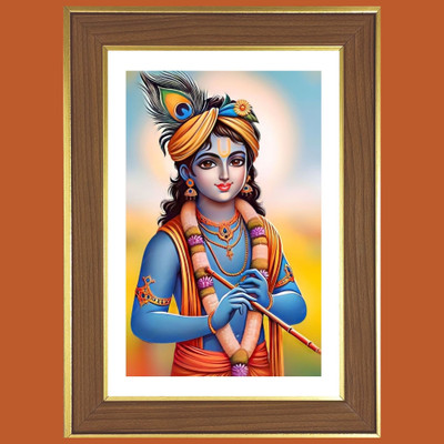 HitechMart Lord Shri Krishna Photo Frame 14x18 Inches Religious Frame