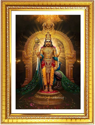 HitechMart Lord Murugan Photo Frame 10x14 Inches Religious Frame