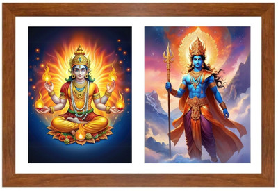 HitechMart Agni and Indra Photo Frame Religious Frame