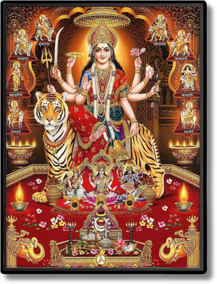 HitechMart Vishnu Lakshmi Laminated Photo Religious Frame