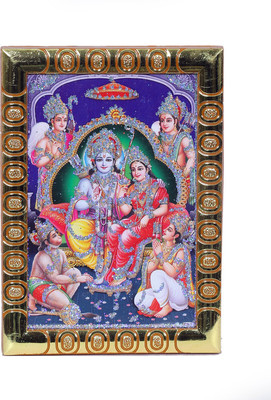 Dharmikk Lord Ram,Lakshman,Sita,Hanuman,Luv & Khush Photo Frame | Pocket size photo frame Religious Frame